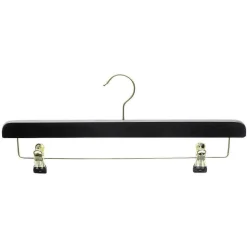Colgador De Pinzas De Madera, Negro/latón, 40 Cm