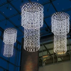 Colgante De Cadenas De Luces LED, Luz Blanca, 300 Cm, Ø 65 Cm