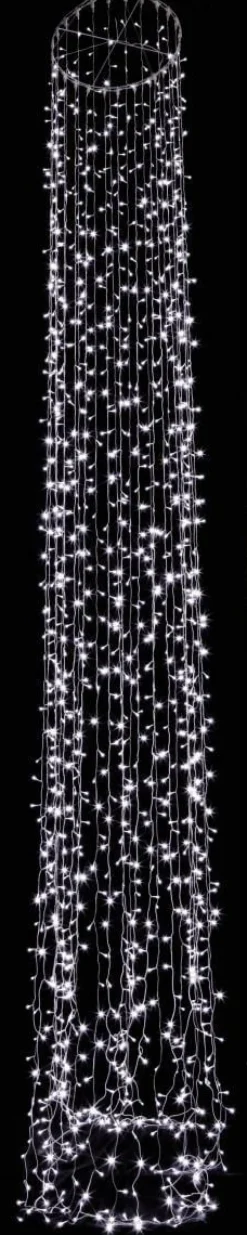 Colgante De Cadenas De Luces LED, Luz Blanca, 300 Cm, Ø 65 Cm