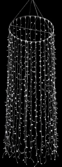 Colgante De Cadenas De Luces LED, Luz Blanca, 500 Cm, Ø 100 Cm