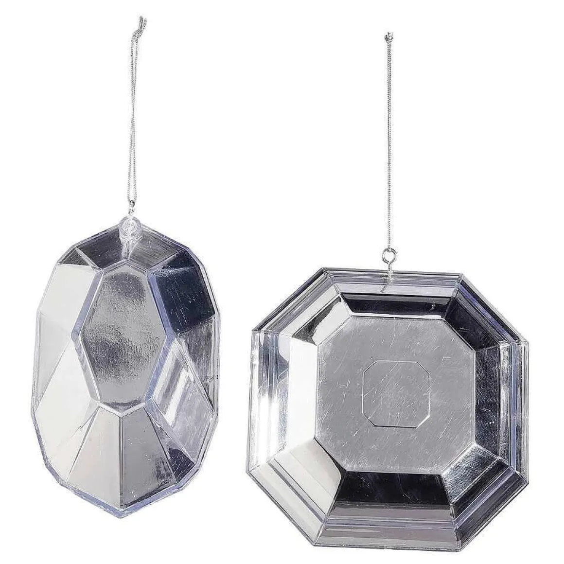 Colgante De Diamantes Plata 2 Piezas