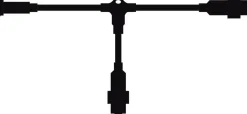 Conector En T Para LED Profi System, Negro