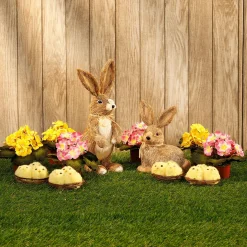 Conejito De Pascua Deco Sentado 24 Cm