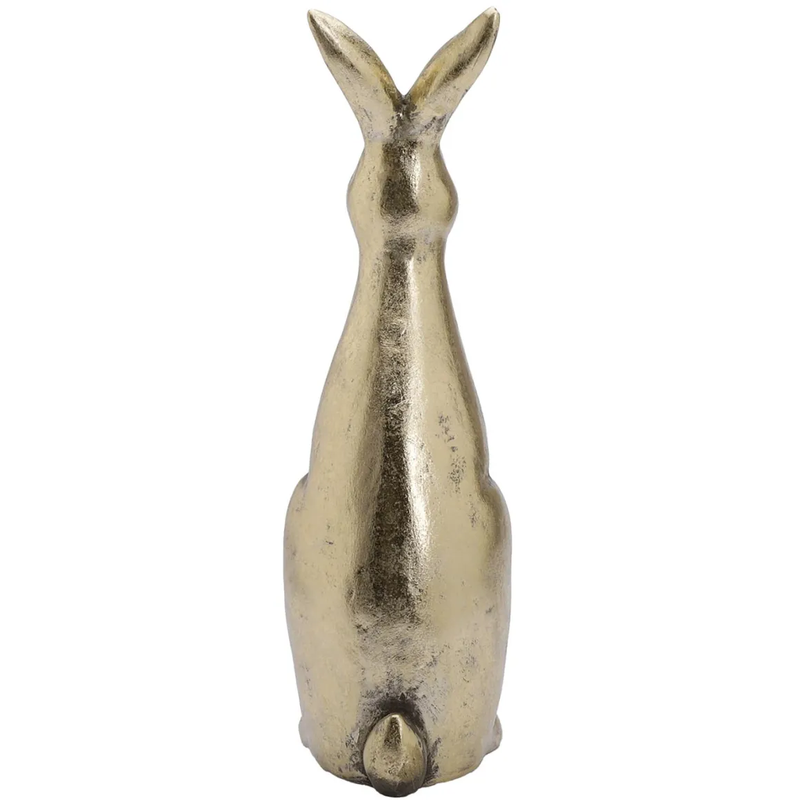 Conejo De Pascua De Cerámica Dorada 33 Cm