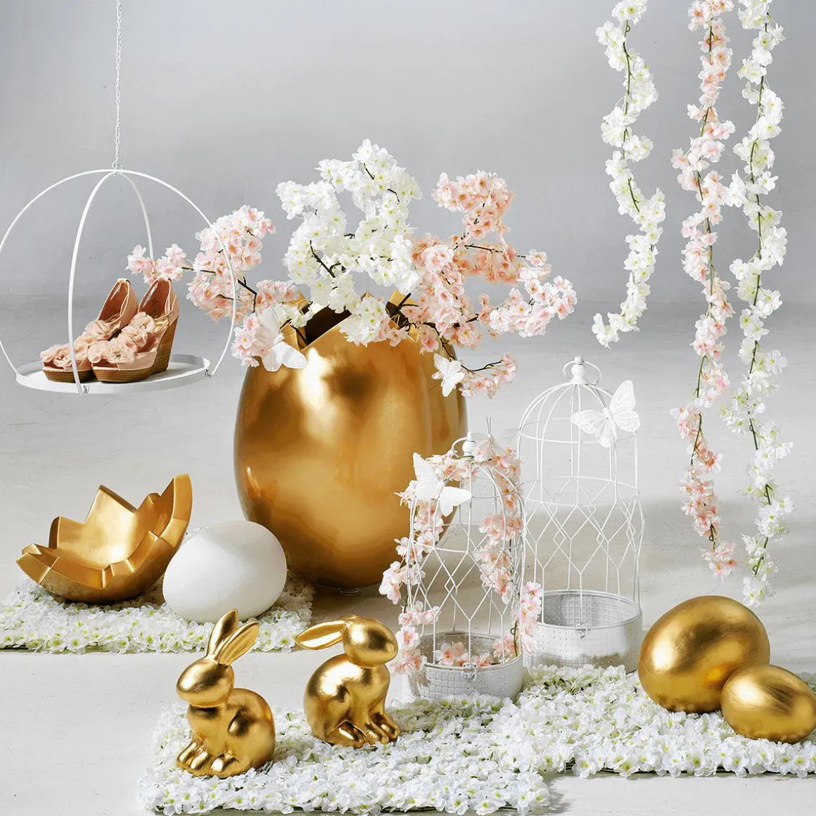 Conejo De Pascua Oro, 27 Cm