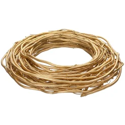 Corona De Puerta De Rama De Sauce Lacada En Oro 40 Cm
