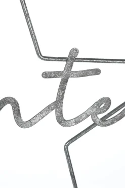 Decostar Metal Antiguo Plata 40 Cm