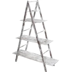 Escalera De Estantería Vintage Blanco, Altura 150 Cm