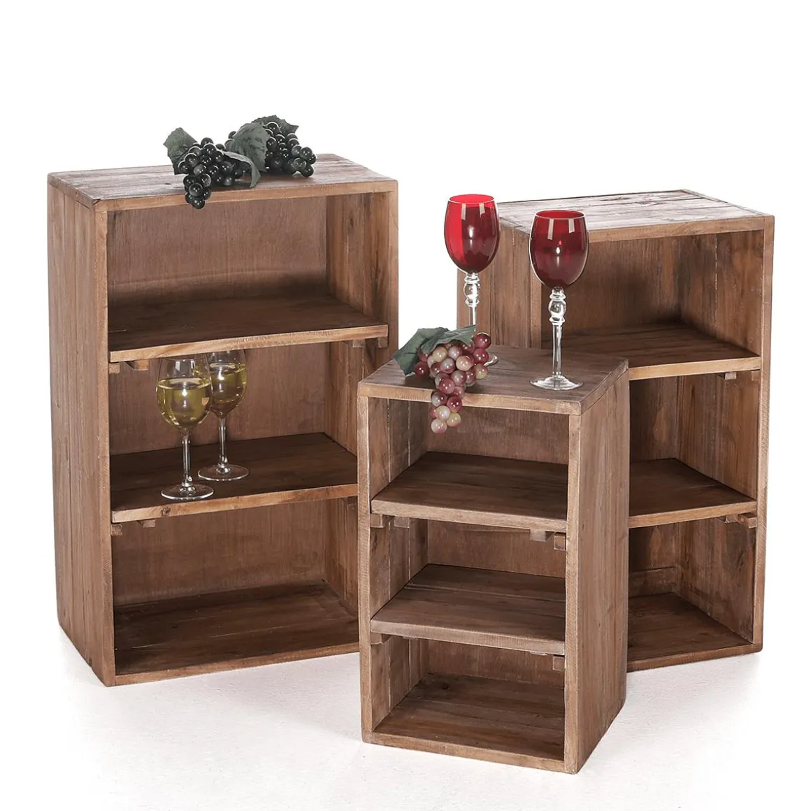 Estantes Decorativos De Madera 3 Piezas, 50 Cm, 65 Cm, 70 Cm De Altura