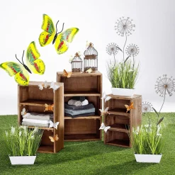 Estantes Decorativos De Madera 3 Piezas, 50 Cm, 65 Cm, 70 Cm De Altura
