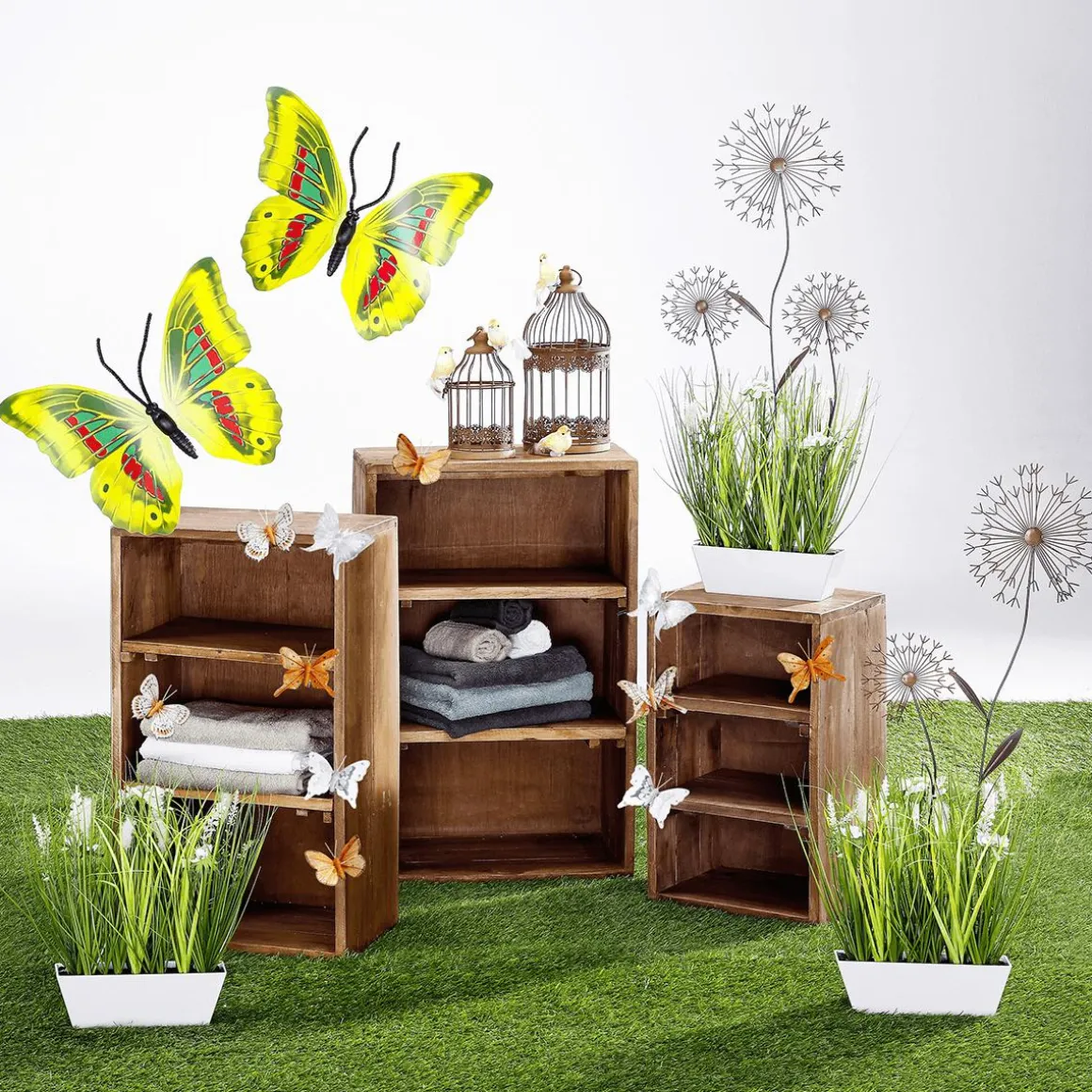 Estantes Decorativos De Madera 3 Piezas, 50 Cm, 65 Cm, 70 Cm De Altura