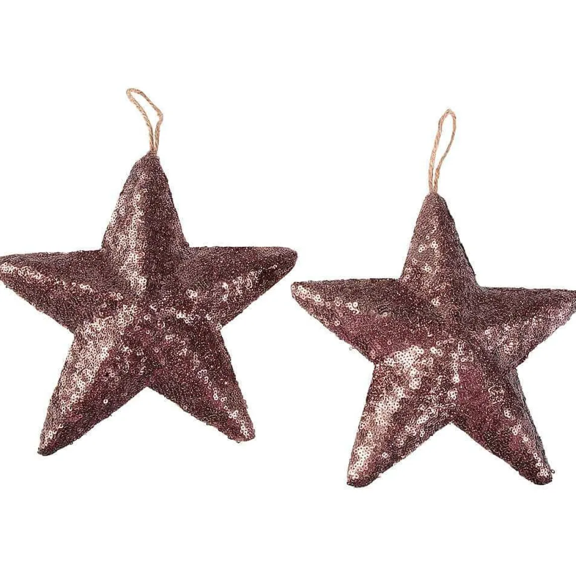 Estrella Con Lentejuelas Ø 22 Cm, 2 Piezas, Nougat