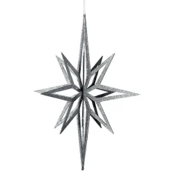 Estrella Decorativa 3D, Ø 60 Cm Ø, Plata