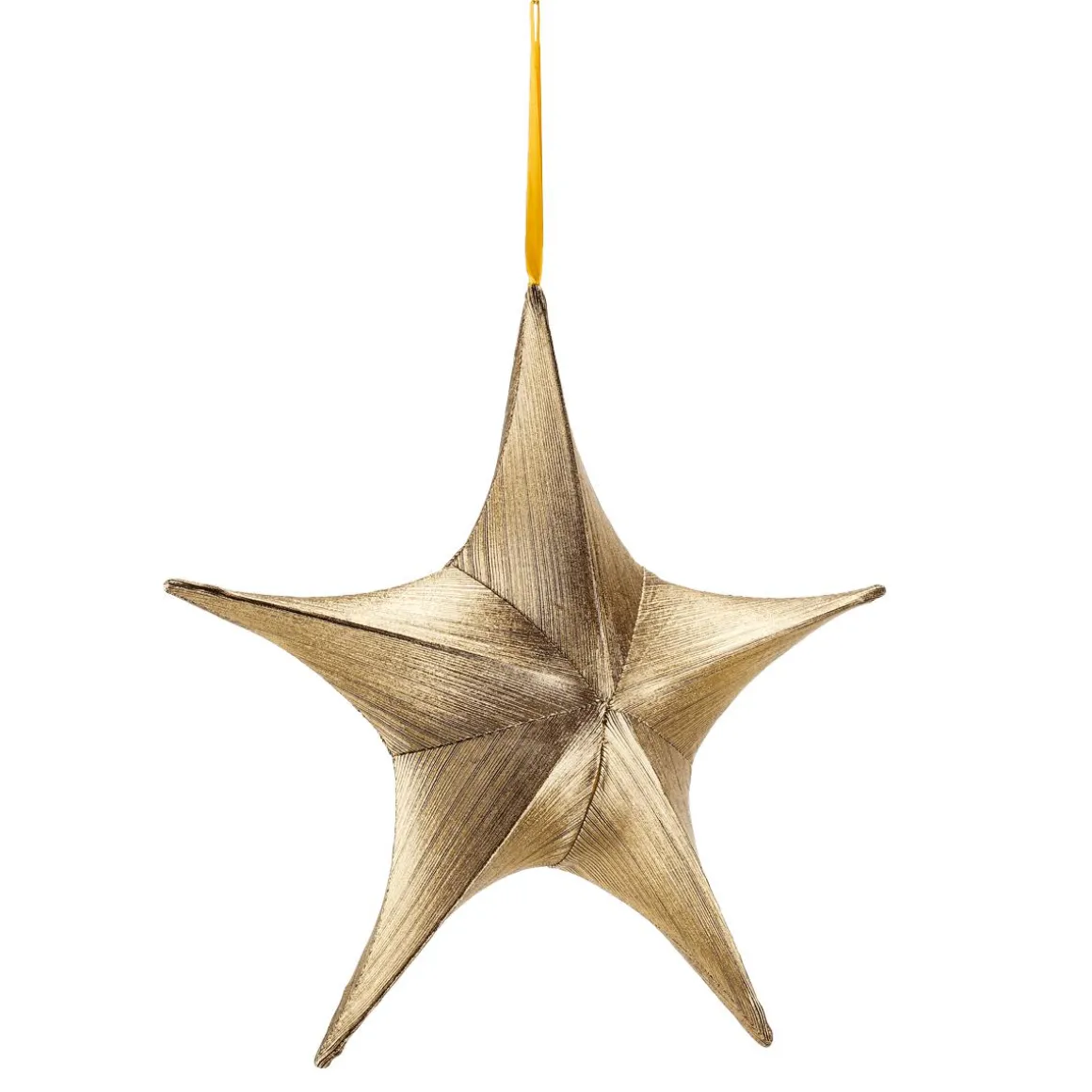 Estrella Dorada Plegable De Tela Decó Con Cremallera 110 Cm