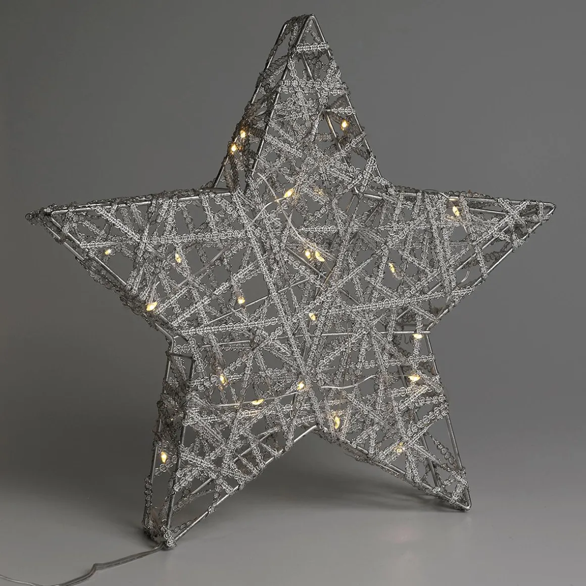 Estrella Metálica Decorativa LED De 30 Cm Que Funciona Con Pilas