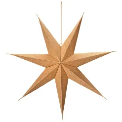 Estrella Plegable Recubierta De Yute 75 Cm Marrón