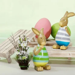 Figura Decorativa Conejo De Pascua Azul, 39 Cm