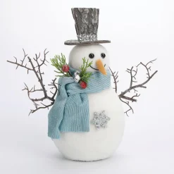 Figura Decorativa Muñeco De Nieve 22 Cm