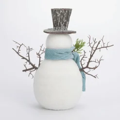 Figura Decorativa Muñeco De Nieve 22 Cm