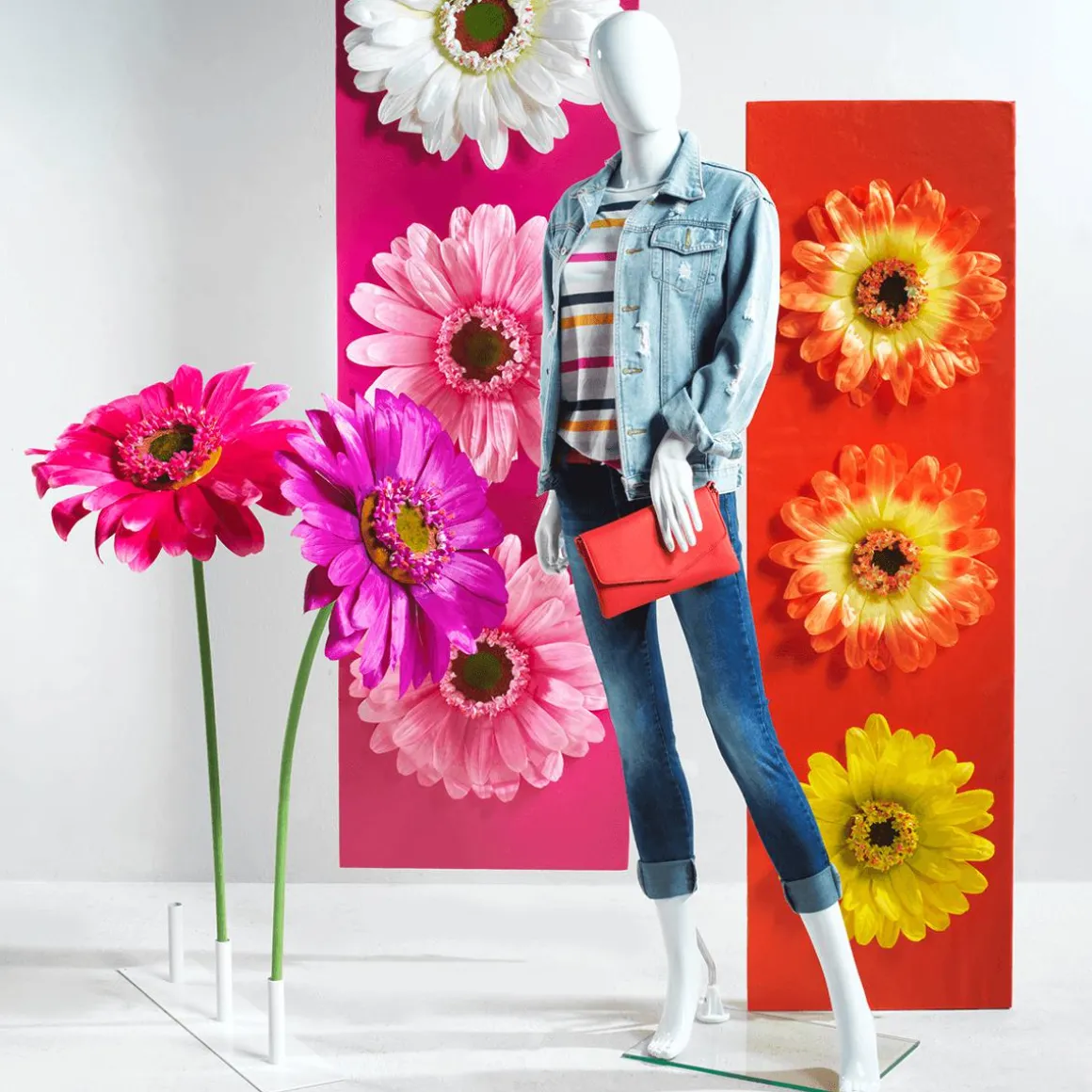 Flor De Gerbera Gigante, Ø 45 Cm, Color Naranja
