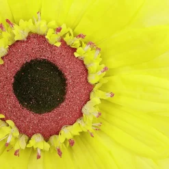 Flor De Gerbera Gigante Artificial, Marillo