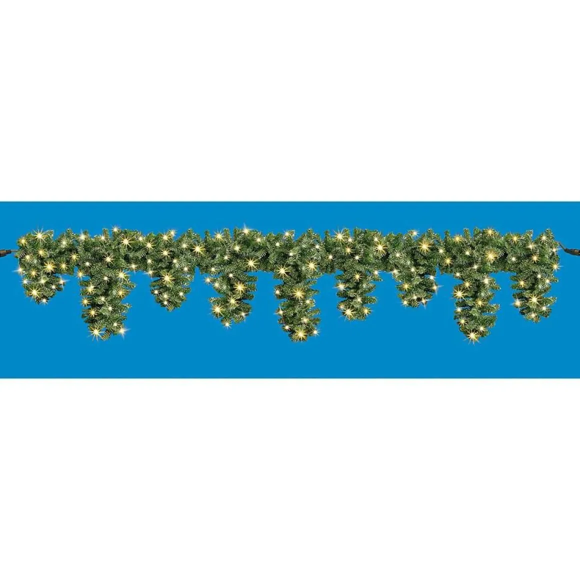 Guirnalda De Abeto Con Carámbanos LED Para Exteriores, Longitud 270 Cm