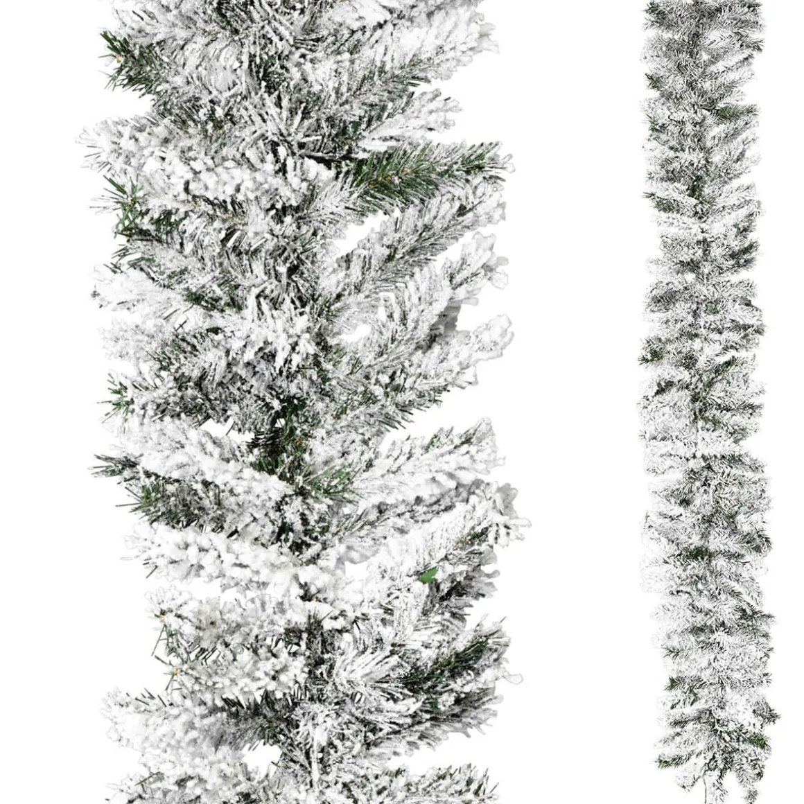 Guirnalda De Abeto Con Copos 180 Cm, 30 Cm Ø