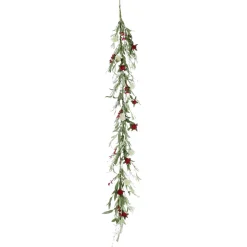 Guirnalda De Flores De Campo Artificiales Vid Roja Blanca 158 Cm