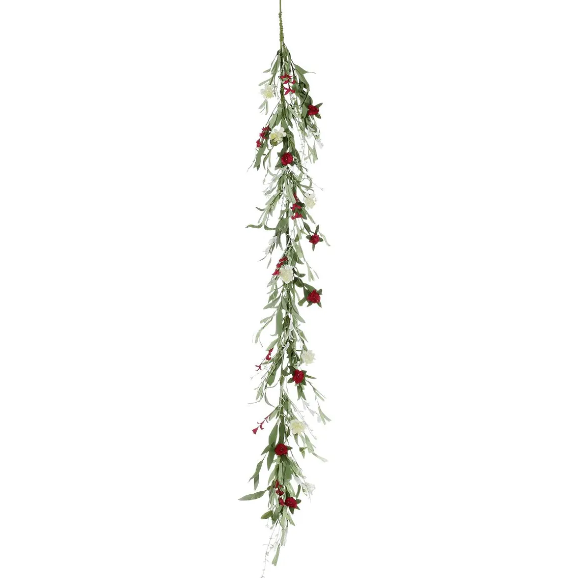 Guirnalda De Flores De Campo Artificiales Vid Roja Blanca 158 Cm