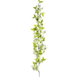 Guirnalda De Flores De Cerezo Artificial Blanco 110 Cm