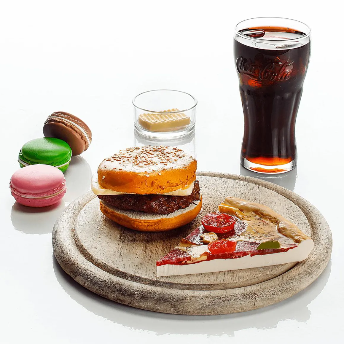Hamburguesa Con Queso Alimento De Imitación 10 Cm