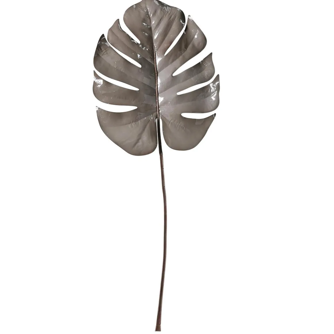Hoja De Monstera Artificial 90 Cm Gris