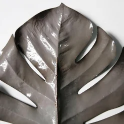 Hoja De Monstera Artificial 90 Cm Gris