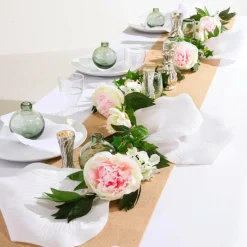 Hojas De Rosas Decorativas XL, Ø 28 Cm, Blanco, 30 Piezas