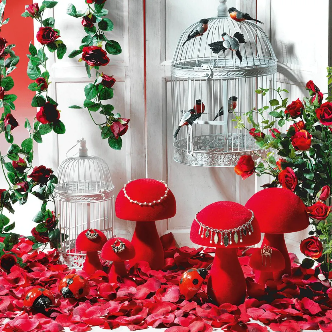 Hojas De Rosas Rojas, 100 Piezas