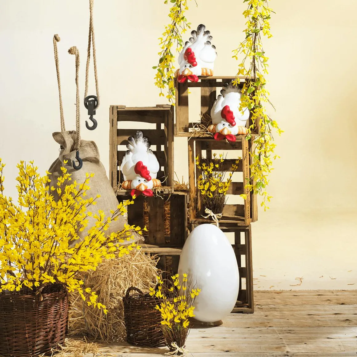 Huevo De Pascua Enorme Blanco, 50 Cm