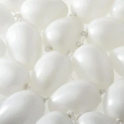 Huevos De Pascua Decorativos Para Colgar 6 Cm, Blanco, 24 Piezas