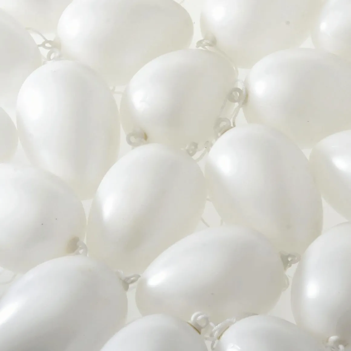 Huevos De Pascua Decorativos Para Colgar 6 Cm, Blanco, 24 Piezas
