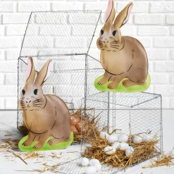 Huevos De Pascua Decorativos Para Colgar 6 Cm, Blanco, 24 Piezas