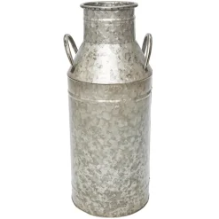 Jarra De Leche Decorativa De Zinc Gris 51 Cm