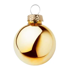 Juego De Bolas De Cristal De Navidad 9 Piezas Doradas En Caja