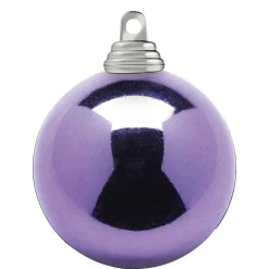 Lavanda, Bolas De Navidad Brillantes De Plástico Ignífugo, 6 Cm Ø - 24 Uds.