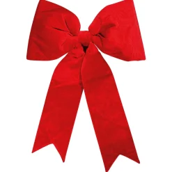 Lazo De Navidad De Terciopelo Rojo Longitud 80 Cm