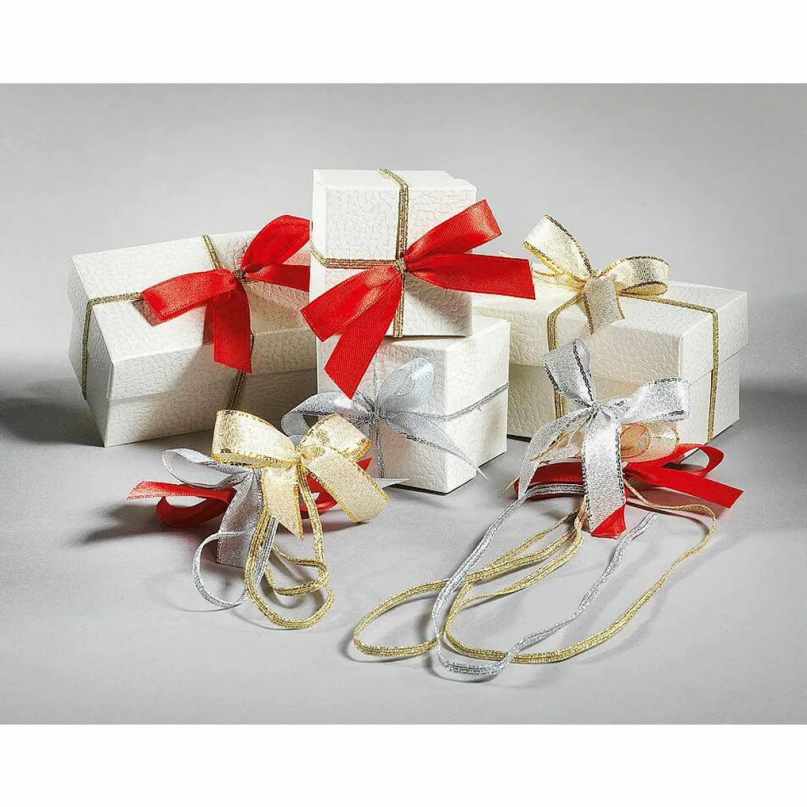 Lazo Decorativo Plateado 40 Cm, 100 Piezas
