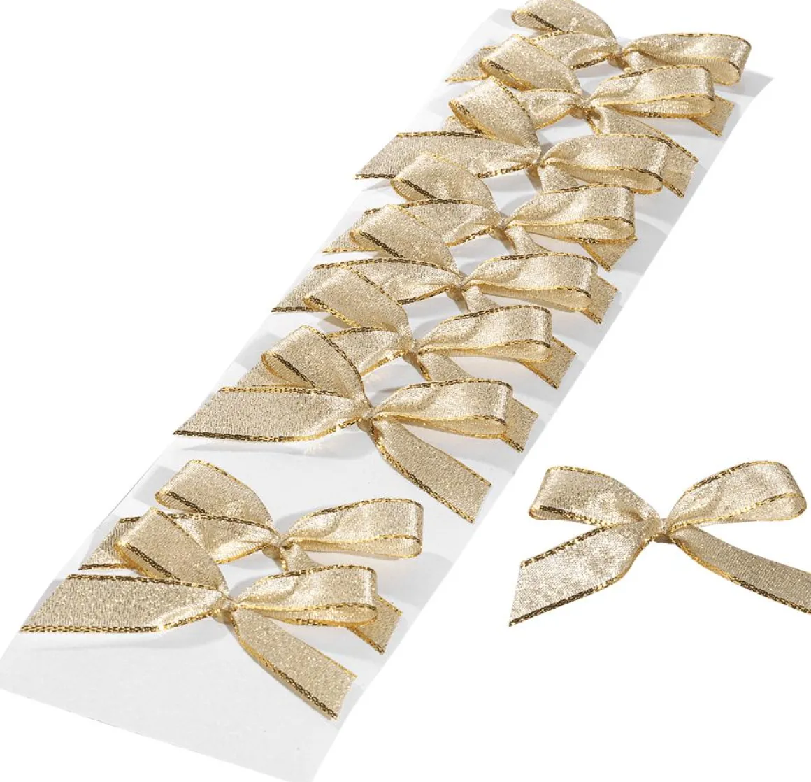 Lazos Decorativos Dorados Para Pegar , 100 Piezas