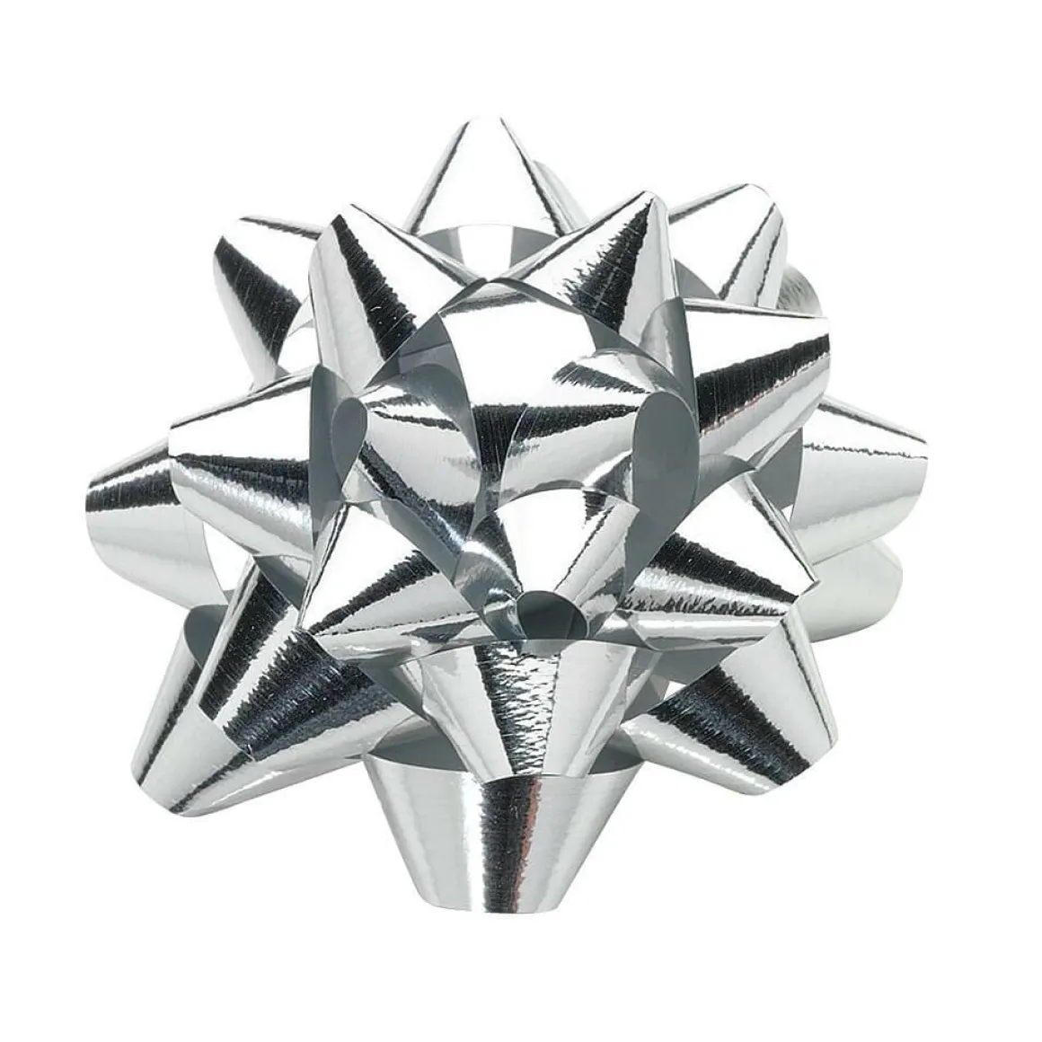 Lazos Decorativos Plateados Para Pegar Ø 6 Cm , 25 Piezas
