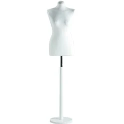 Maniquí De Costura De Mujer, 72 Cm, Color Blanco/blanco