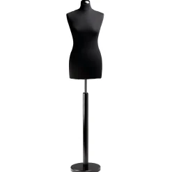 Maniquí De Costura De Mujer, Busto De 72 Cm, Color Negro/negro