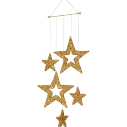 Móvil De Estrellas Oro, Longitud 100 Cm