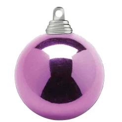 Orquídea, Bolas De Navidad Brillantes De Plástico Ignífugo, 6 Cm Ø - 24 Piezas
